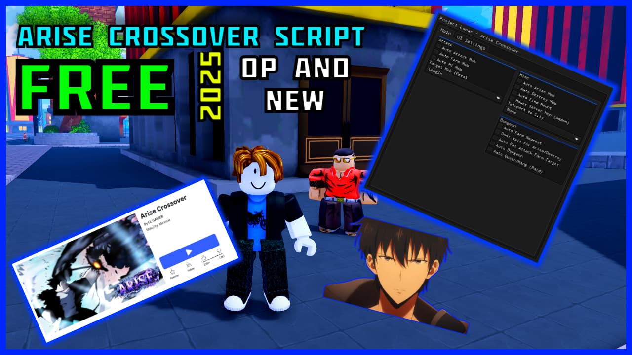Arise Crossover BEST Script [2025] [OP] - Auto Farm, Teleport, and much more!