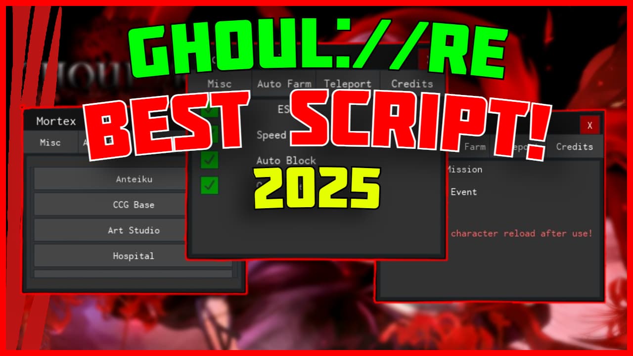 GHOUL://RE Best Script – Auto Farm, Auto Parry, Teleport & More!