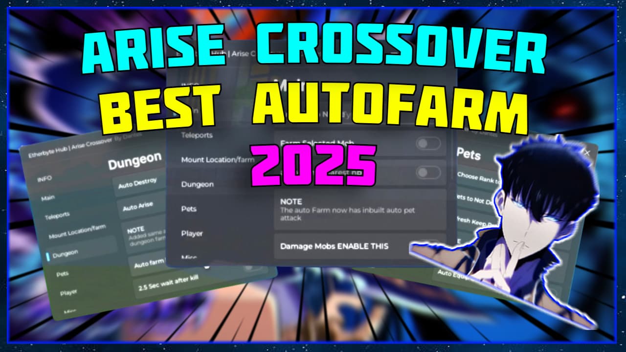 Arise Crossover BEST KEYLESS Auto Farm Script – Auto Attack, Auto Arise, Dungeon Farm & More!