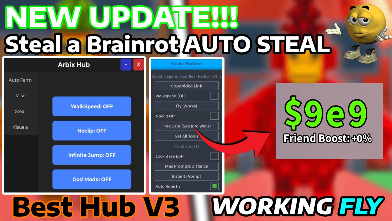 Steal a Brainrot New Script Gui 2025