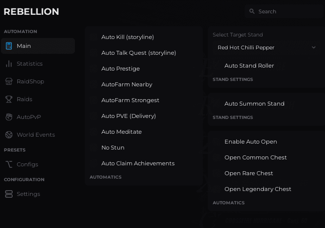 Bizarre Lineage script update 1