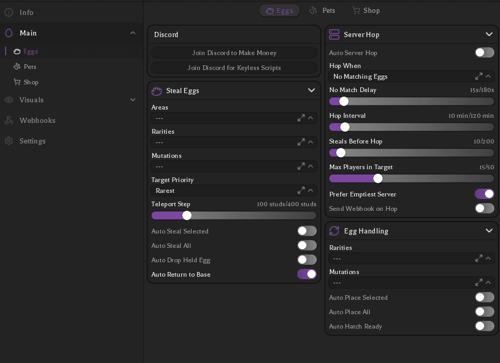 Steal an Egg Script | Ouroboros Hub [No Key]